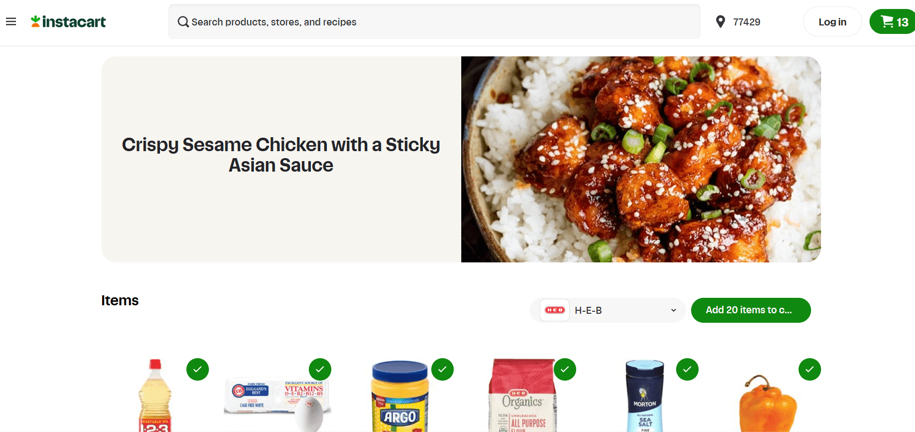 Groceries, Instantly Ready